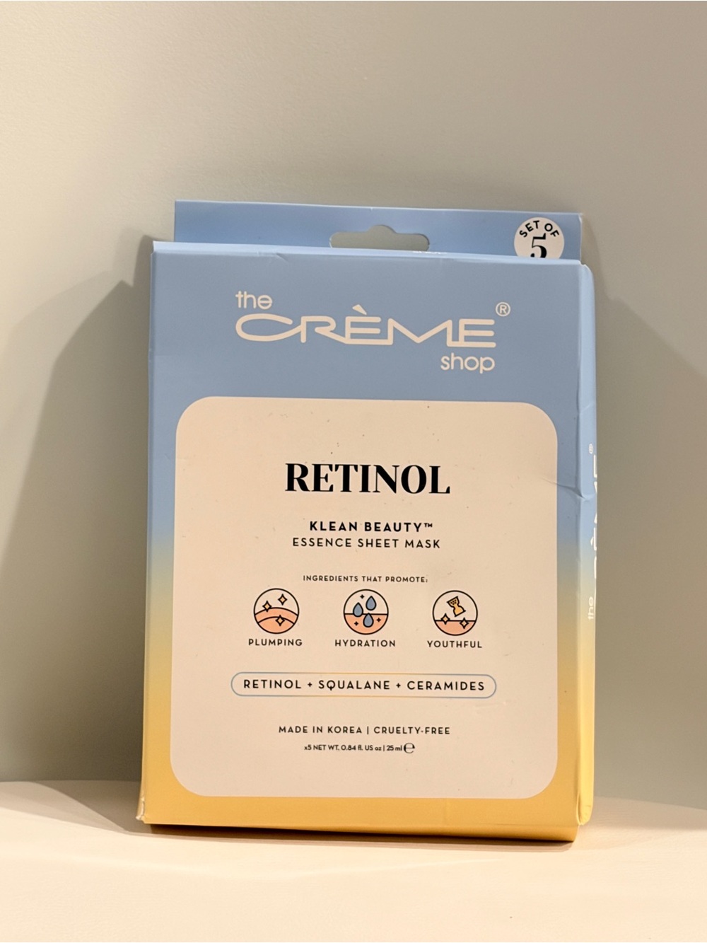 The Crème Shop Retinol Sheet Masks Set of 5